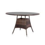 Outlet - Kemble 8 Seat Round Dining Table - Brown