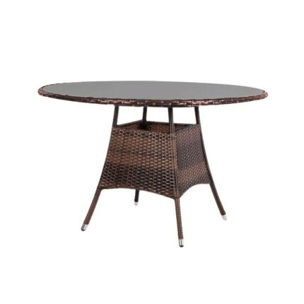 Outlet - Kemble 8 Seat Round Dining Table - Brown