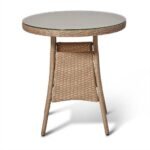 Outlet - Kemble Bistro Outdoor Dining Table - Natural Brown - Image 6
