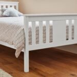 Outlet - Lisa Single Wooden Bed - White - Image 4