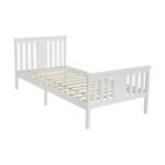 Outlet - Lisa Single Wooden Bed - White - Image 6