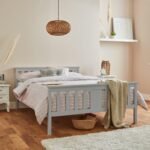 Outlet - Lisa Wooden Double Bed Frame - Grey