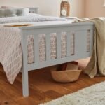 Outlet - Lisa Wooden King Size Bed Frame - Grey - Image 3