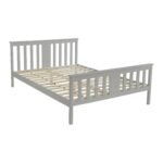 Outlet - Lisa Wooden King Size Bed Frame - Grey - Image 5