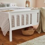 Outlet - Lisa Wooden King Size Bed Frame - White - Image 4