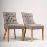 Outlet - Louis dining chairs - set of 2 - grey and light wood