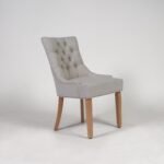 Outlet - Louis Dining Chairs - Set of 2 - Oatmeal & Light Wood - Image 2