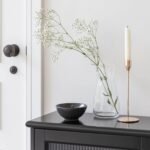 Outlet - Lua Narrow 2 Door Sideboard In Noir Black With Fluted Glass - Image 6