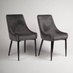 Outlet - Maeve Dining Chairs - Set of 2 - Grey & Black
