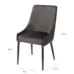 Outlet - Maeve Dining Chairs - Set of 2 - Grey & Black - Image 4