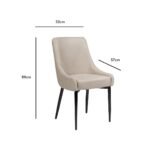 Outlet - Maeve dining chairs - set of 2 - stone and black - Image 7