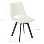 Outlet - Margot Office Chair - Cream & Black - Image 8