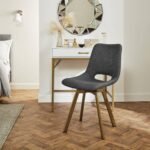 Outlet - Margot Office Chair Grey & Brass