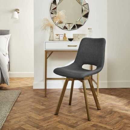 Outlet - Margot Office Chair Grey & Brass