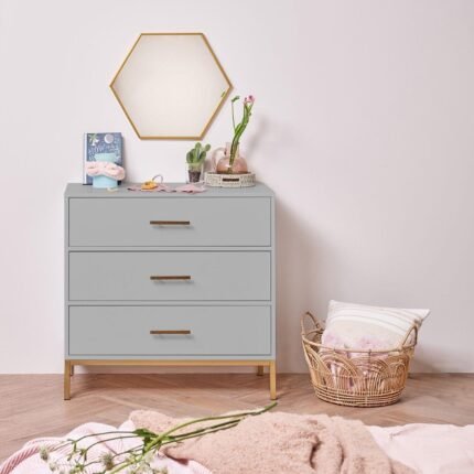 Outlet - Marie 3 Chest of Drawers - Grey