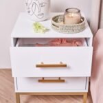 Outlet - Marie Bedside Table - White - Image 3