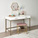 Outlet - Marie White Dressing Table with Drawers - Image 2