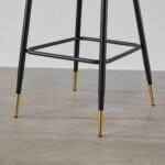 Outlet - Marilyn Bar Stool - Grey Velvet - Image 4