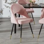 Outlet - Marilyn Dining Chair - Set of 2 - Pink Velvet