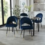 Outlet - Marilyn Dining Chairs - Set Of 2 - Blue Velvet - Image 2