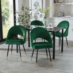 Outlet - Marilyn Dining Chairs - Set Of 2 - Green Velvet - Image 2