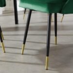 Outlet - Marilyn Dining Chairs - Set Of 2 - Green Velvet - Image 4