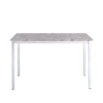 Outlet - Milo Concrete Effect Dining Table - 4 Seater - With Chrome Legs