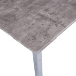Outlet - Milo Concrete Effect Dining Table - 4 Seater - With Chrome Legs - Image 2