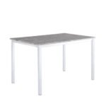 Outlet - Milo Concrete Effect Dining Table - 4 Seater - With Chrome Legs - Image 3