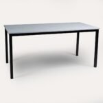 Outlet - Milo 6 Seater Marble Effect Dining Table With Black Legs - Image 6