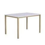 Outlet - Milo 6 Seater Marble Effect Dining Table with Gold Legs - Image 3