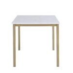 Outlet - Milo 6 Seater Marble Effect Dining Table with Gold Legs - Image 4