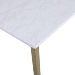 Outlet - Milo 6 Seater Marble Effect Dining Table with Gold Legs - Image 5