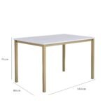 Outlet - Milo 6 Seater Marble Effect Dining Table with Gold Legs - Image 6