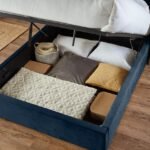 Outlet - Otto King Size Ottoman Bed - Royal Blue Velvet - Image 3