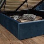 Outlet - Otto King Size Ottoman Bed - Royal Blue Velvet - Image 5