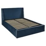 Outlet - Otto King Size Ottoman Bed - Royal Blue Velvet - Image 6