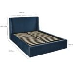 Outlet - Otto King Size Ottoman Bed - Royal Blue Velvet - Image 8