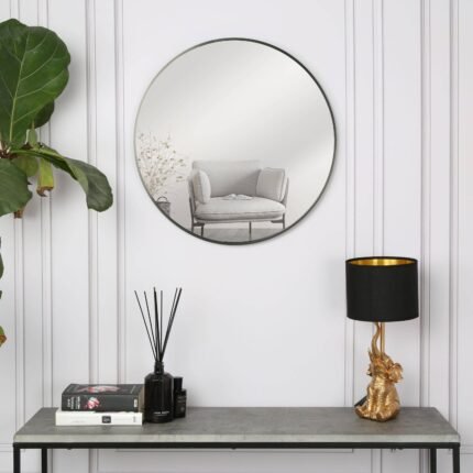 Outlet - Pandora Round Mirror - Small - Black
