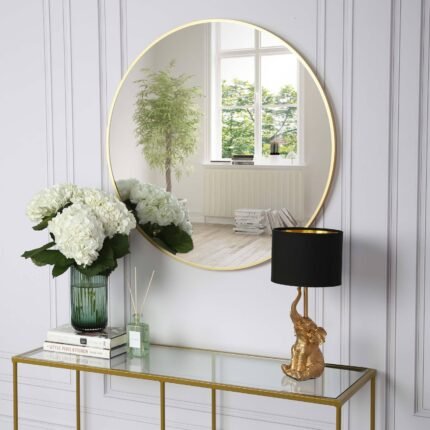 Outlet - Pandora round mirror - small - gold
