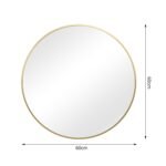 Outlet - Pandora round mirror - small - gold - Image 7