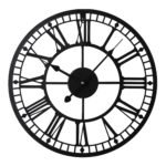 Outlet - Riseley 40Cm Metal Skeleton Wall Clock - Black - Image 6