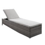 Outlet - Serina Premium Rattan Sun Lounger - Grey - Image 4