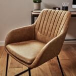 Outlet - Sheffield chair - tan - faux leather - Image 4