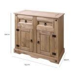 Outlet - Sideboard - Solid Wood - 2 Drawers - Image 4