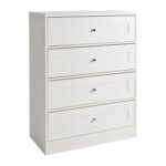 Outlet - Stevie Chest of Drawers - 4 Drawer - White - Image 4