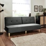 Outlet - Tamsin click clack sofa bed - grey velvet - Image 5