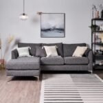 Outlet - Taylor L-Shaped Chaise Sofa - Charcoal Grey - Image 3
