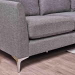 Outlet - Taylor L-Shaped Chaise Sofa - Charcoal Grey - Image 7