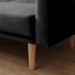 Outlet - Tessa sofa bed - click clack - dark grey velvet - Image 4